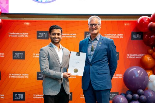 Aashish Kulkarni at AUT Employability Awards Ceremony